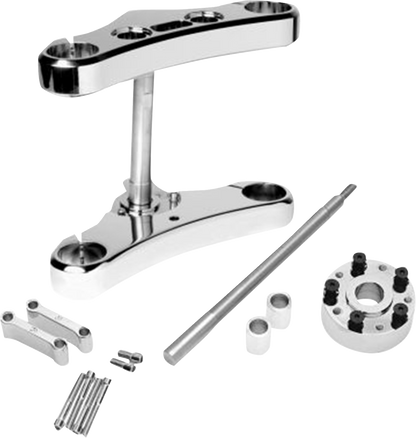 Kit de conversión de árbol triple Wide Glide - Kit de conversión de árbol triple - 49 mm - Negro - Rastrillo de 5° - Elite Smooth