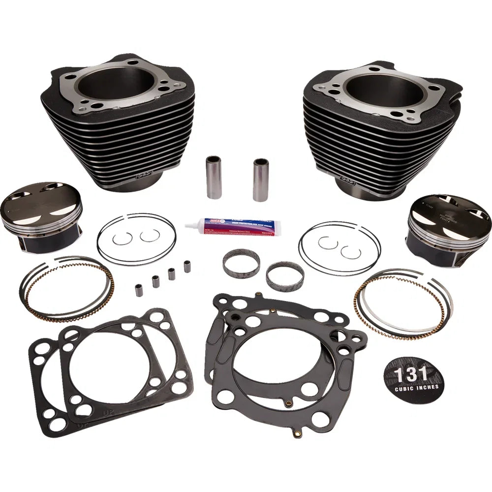 Kit S&S Cycle 131" Hot Set Up® Engine Performance 131" Hot Set Up® 4-5/8" Stroke Black Granite w/Highlight M8