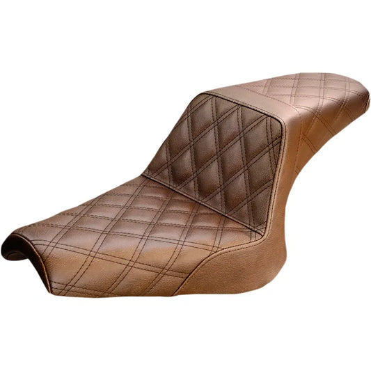 Step Up Seat - Lattice Stitched - Brown