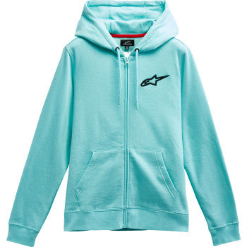 Sudadera con Capucha Alpinestars Ageless Zip para Mujer - Light Aqua/Negro