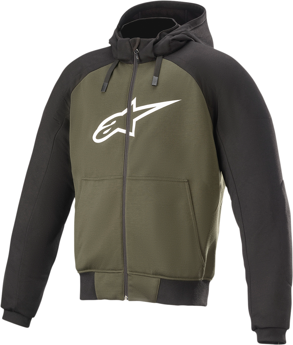 Sudadera con capucha cromada