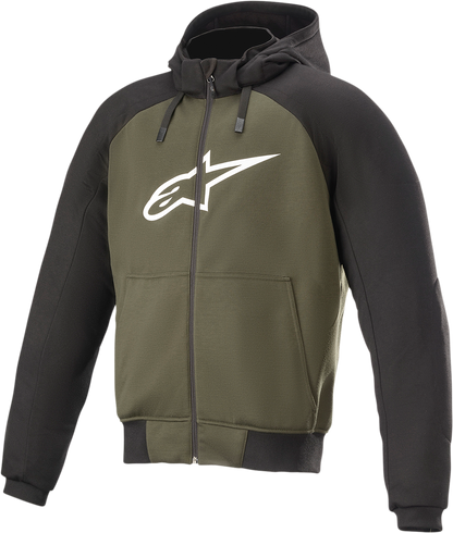 Sudadera con capucha cromada
