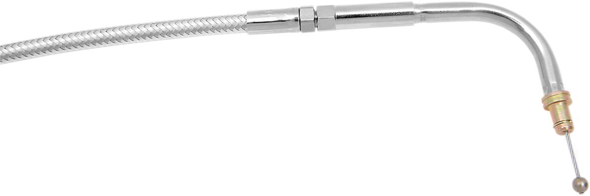 Cable de ralentí/acelerador trenzado de acero inoxidable pulido - Cable de ralentí trenzado de acero inoxidable pulido - 31-3/4"