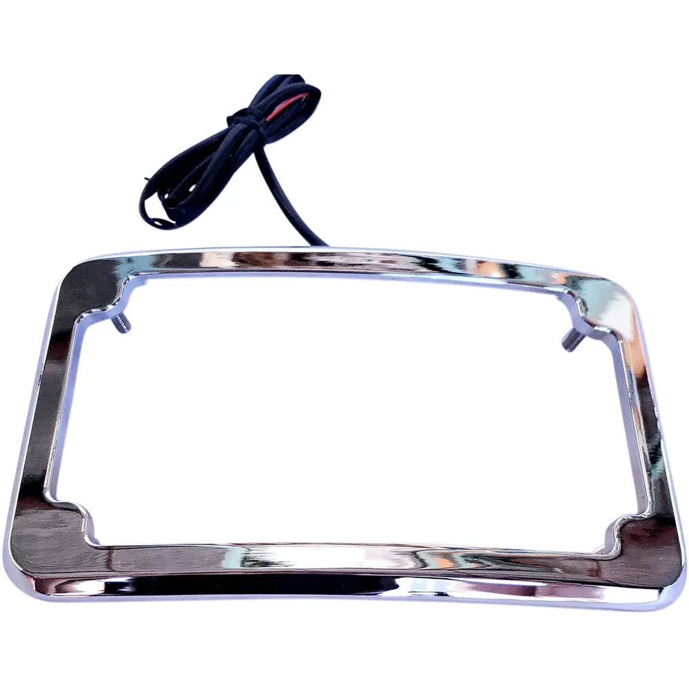 Beveled License Plate Frame - Chrome
