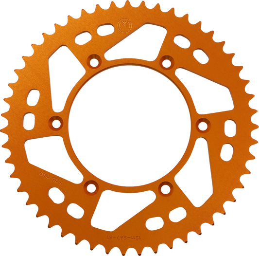 Corona Trasera Aluminio - Corona Trasera - Aluminio - 51 Dientes - Naranja - Husaberg/Husqvarna/KTM