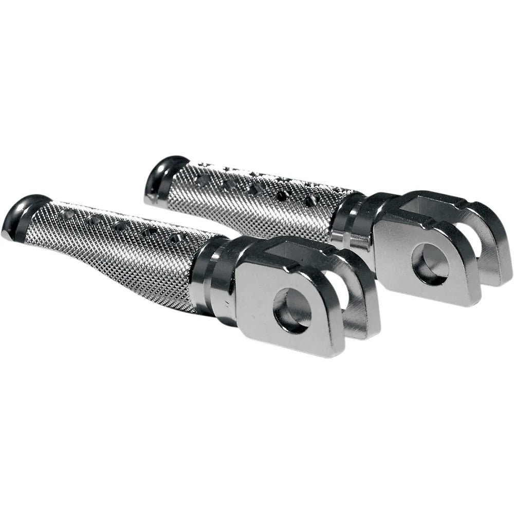 Footpegs - Slash-Cut - Silver