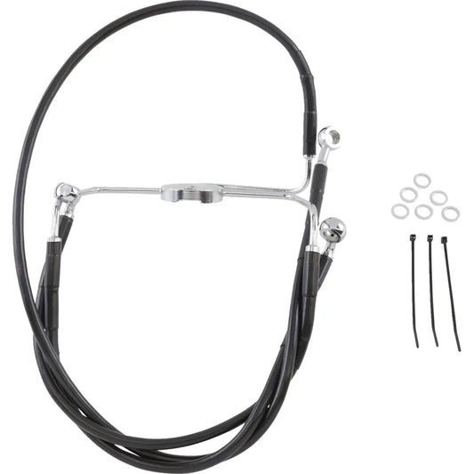 Kit de línea de freno de vinilo negro de longitud extendida