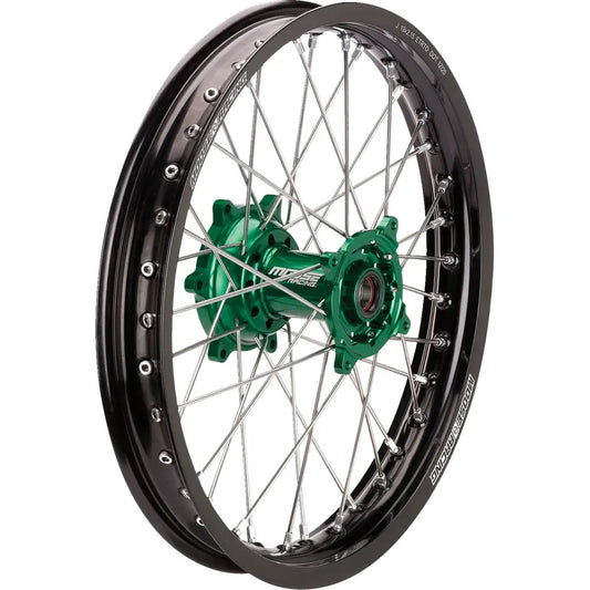 Rueda completa SX-1 - Conjunto de ruedas - SX-1 - Completa - Trasera - Rueda negra/Buje verde - 18x2,15 - Kawasaki KX