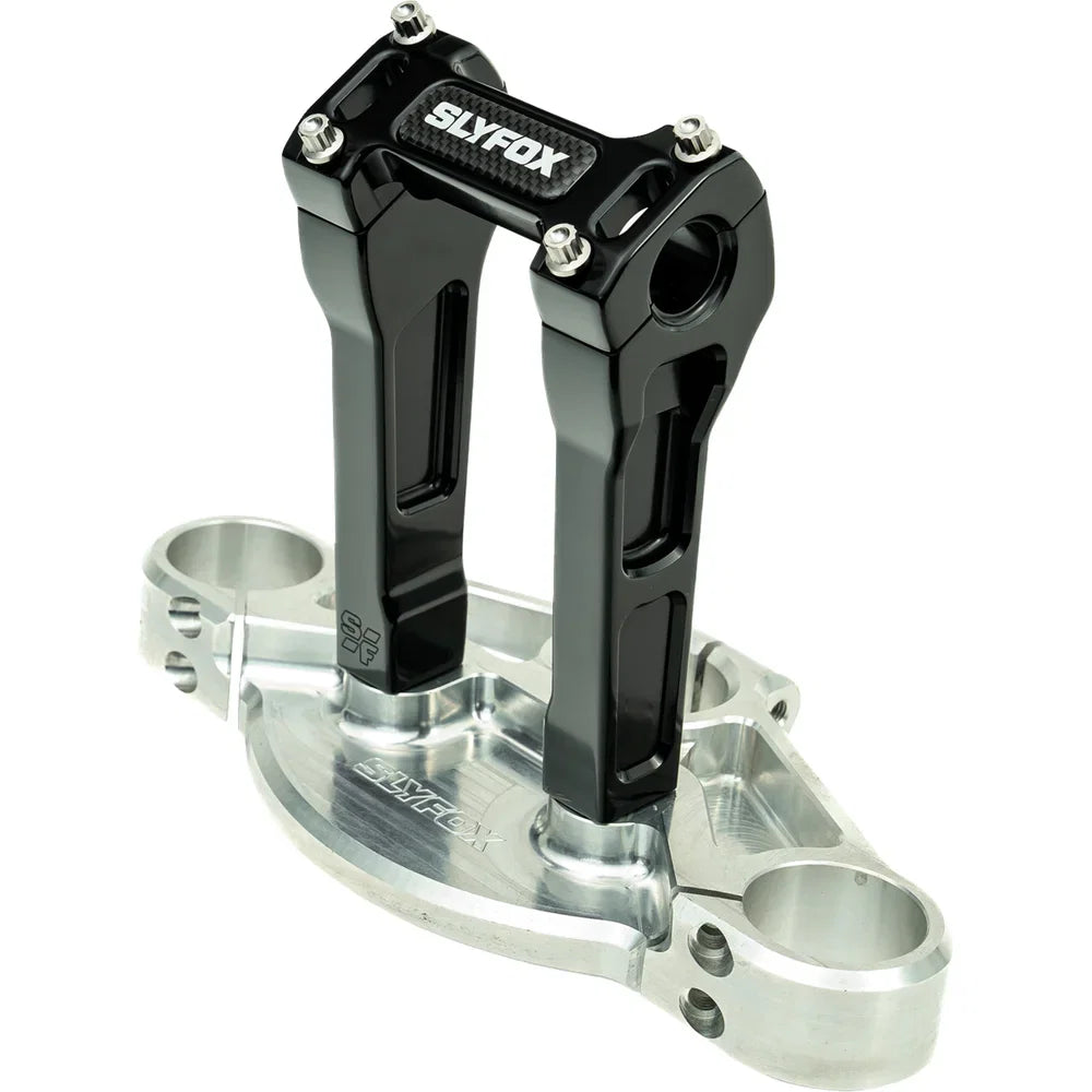 Kit SLYFOX Handlebar Riser Straight 1-1/8" Clamping 6" Rise