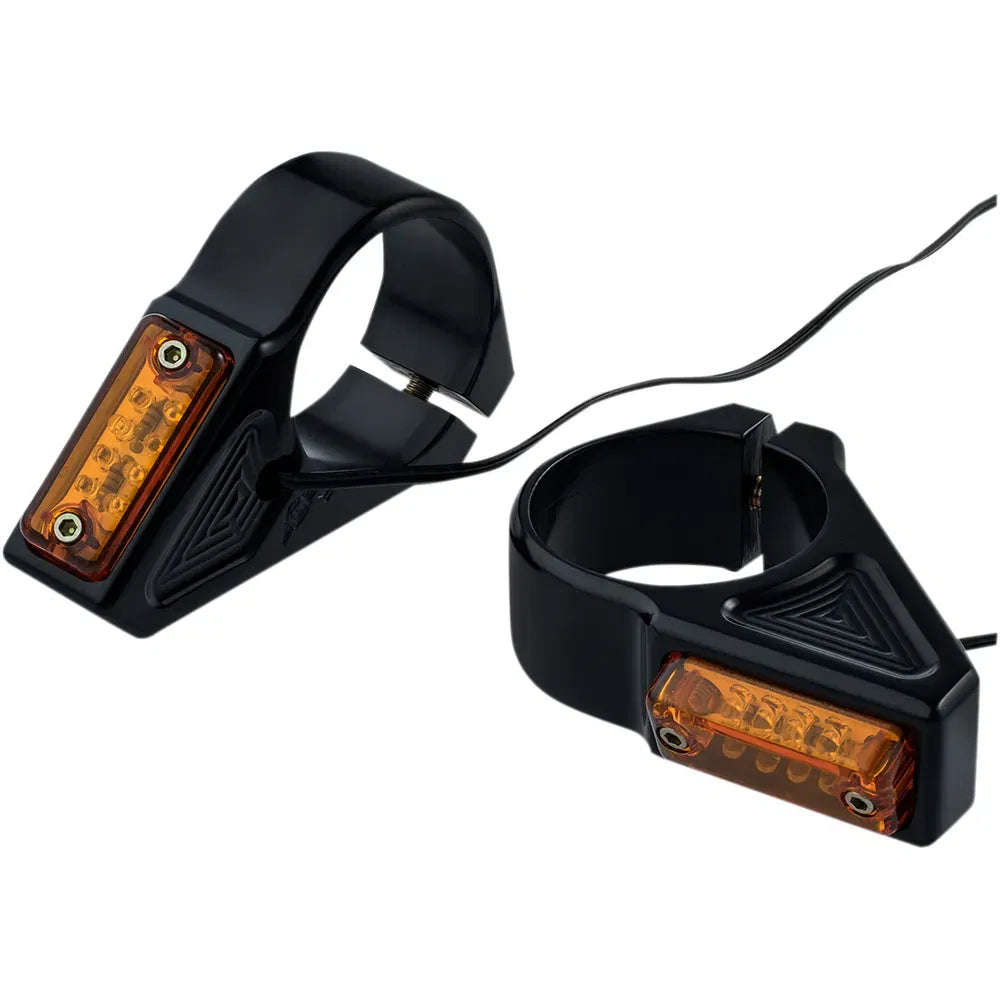 LED Turn Signals - 39 mm - Black