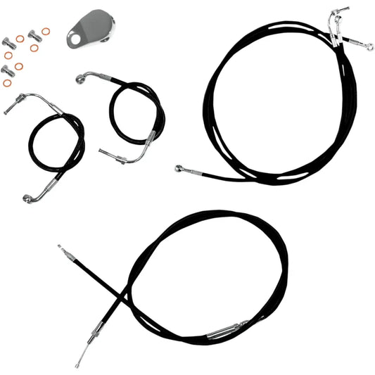 Kit de cable de freno/cable de manillar de vinilo negro estándar — ape hanger