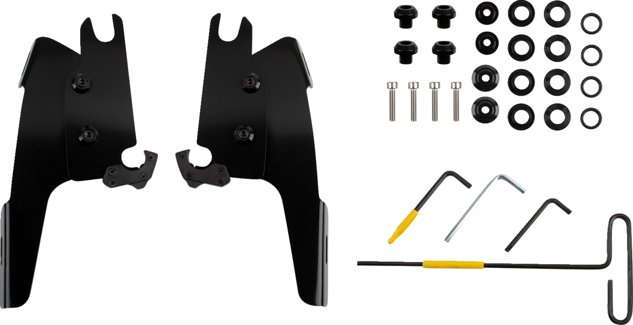 Kit de montaje con bloqueo de gatillo de carenado Batwing - Kit de montaje Batwing - Negro - Chief Bobber