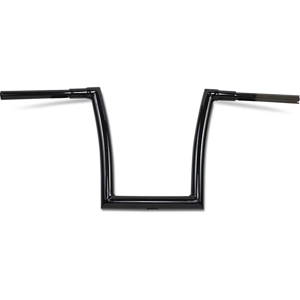 Gloss Black 1-1/2" Strip Handlebar with 14" Rise