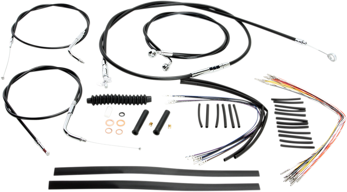 Kit de instalación de manillar XR - Kit de instalación de manillar XR - Perchas Ape de 12"-14" - Dyna '96-'05 - Negro