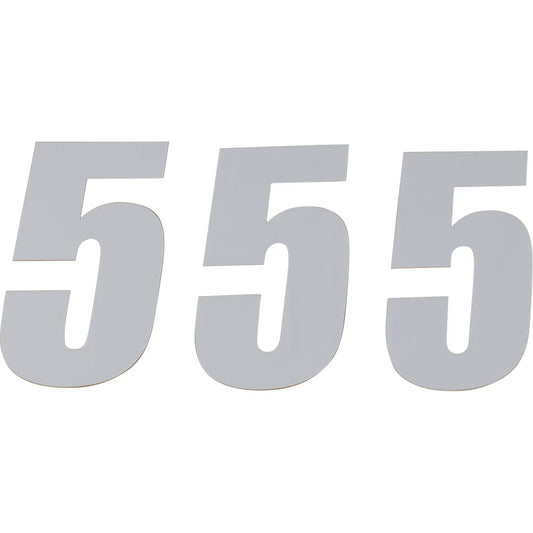SX Plate Number - #5 - White - 6"