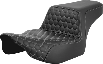 Asiento elevado tipo panal - Asiento elevado - Alcance extendido - Delantero tipo panal - Costura plateada - FL '23-'24