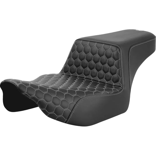 Asiento elevado tipo panal - Asiento elevado - Alcance extendido - Delantero tipo panal - Costura plateada - FL '23-'24