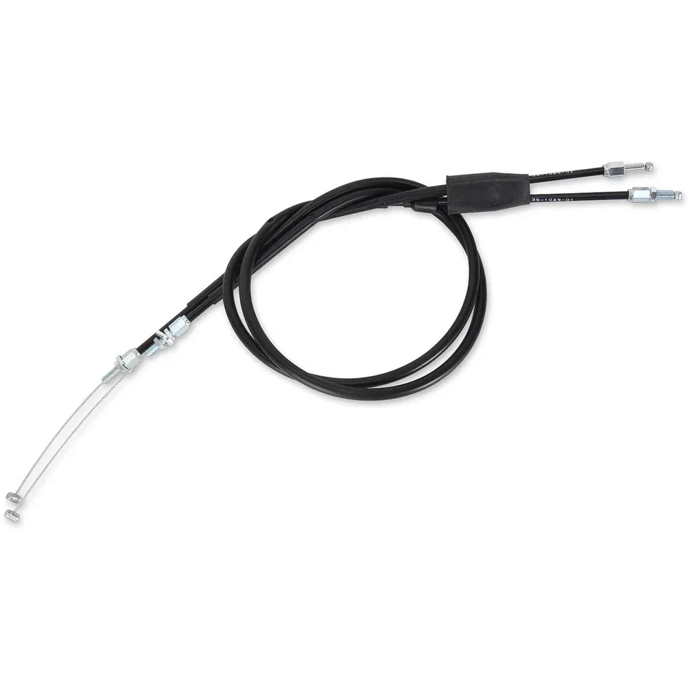 Cable del acelerador de vinilo negro.