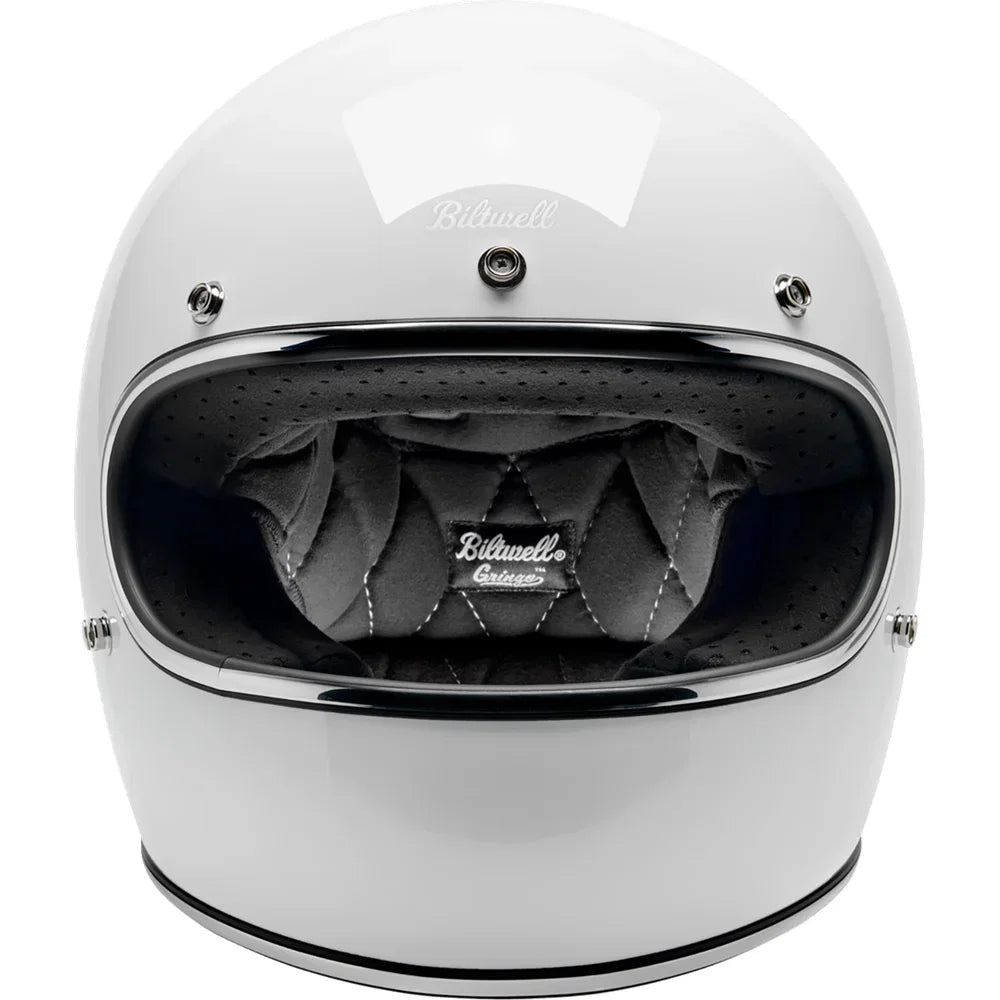 Casco gringo blanco brillo