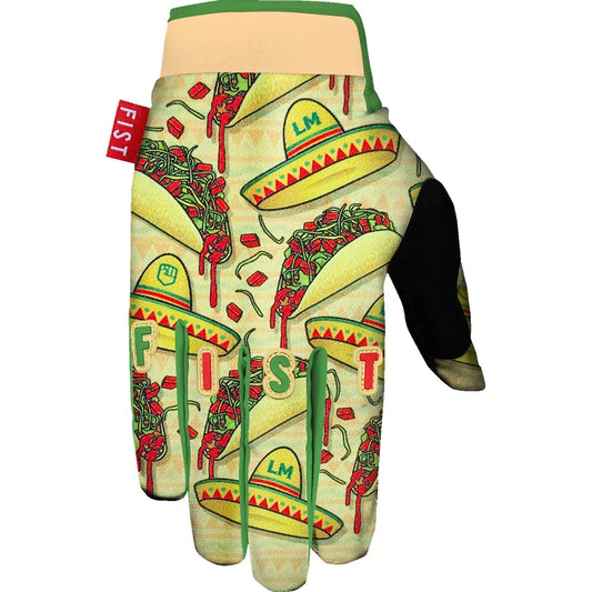 Guantes de martes de taco con etiqueta roja de logan martin con correas para jóvenes