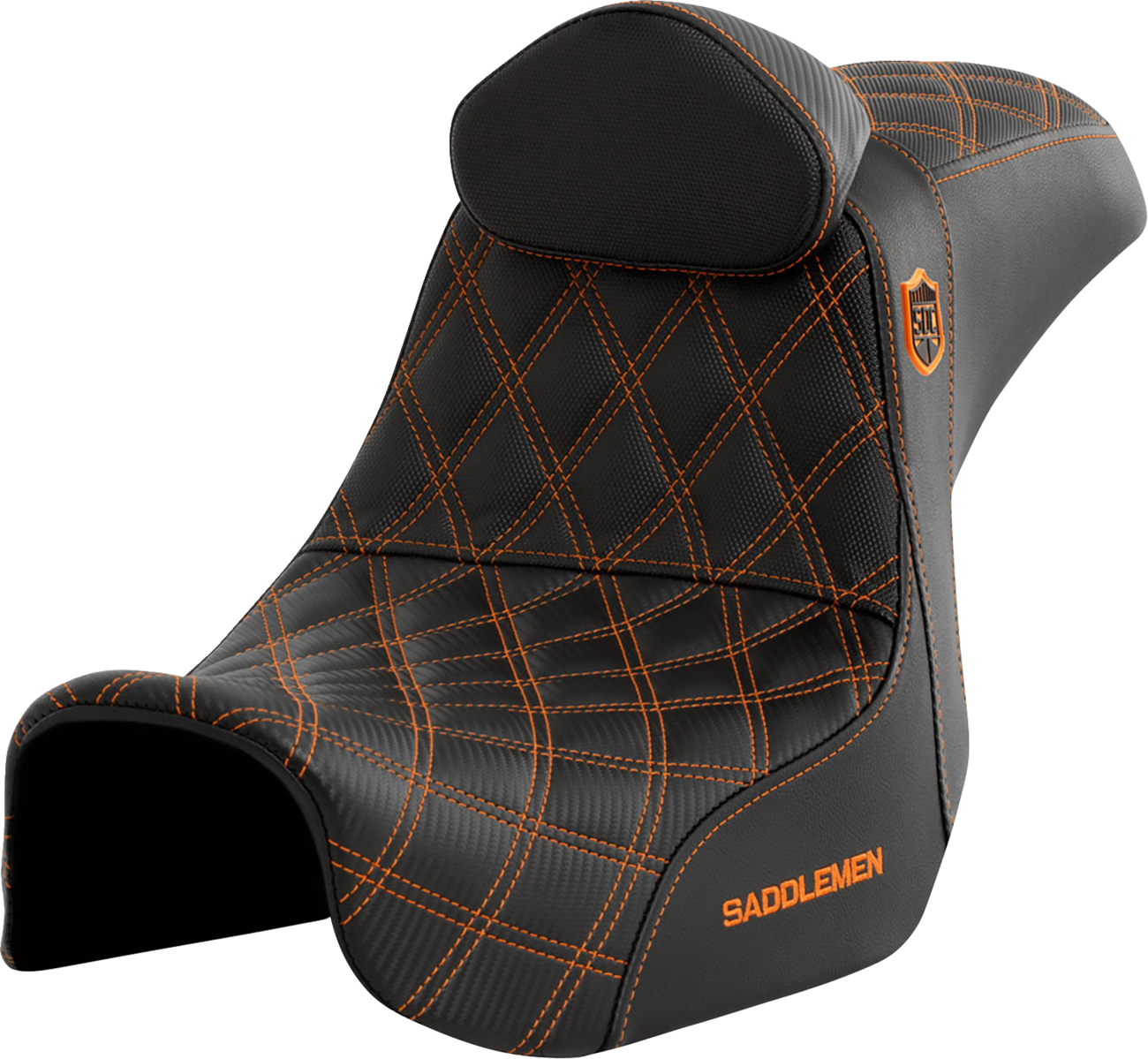 Asiento Pro Series SDC Performance Grip - Asiento Pro Series SDC Performance - con respaldo - Costura naranja - Dyna '06-'17