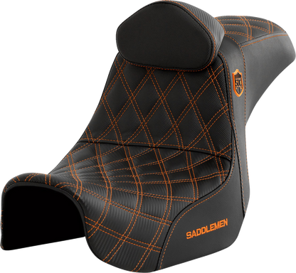 Asiento Pro Series SDC Performance Grip - Asiento Pro Series SDC Performance - con respaldo - Costura naranja - Dyna '06-'17