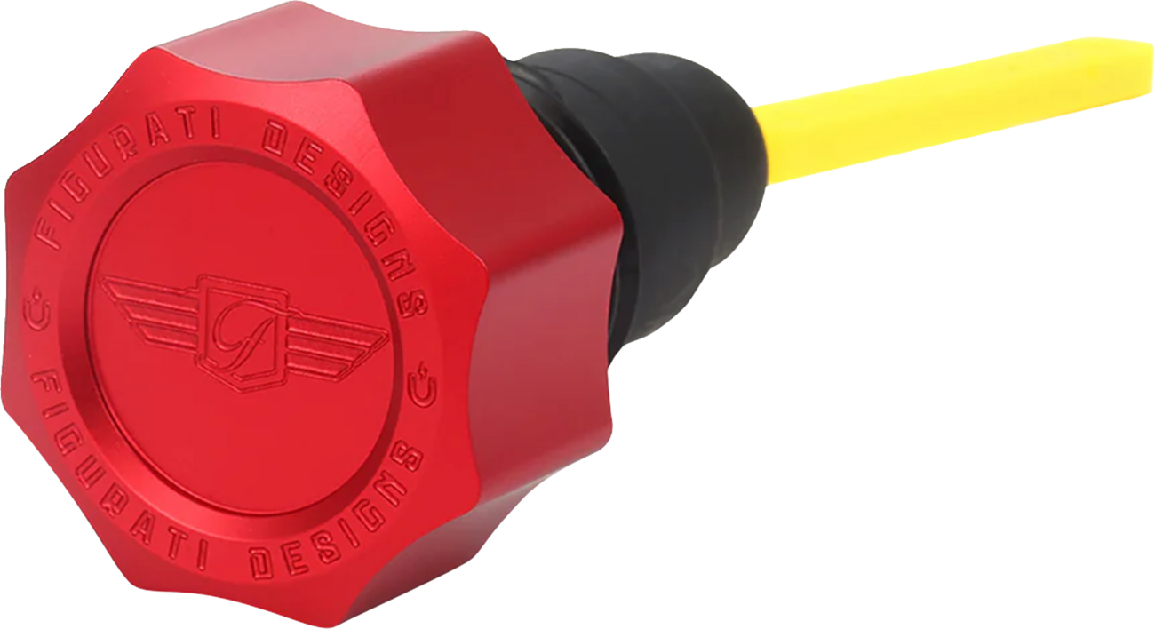 Varilla de nivel de aceite magnética de alto rendimiento - Varilla de nivel de aceite magnética de alto rendimiento - Curva - Roja - Touring/Trike '07-'16