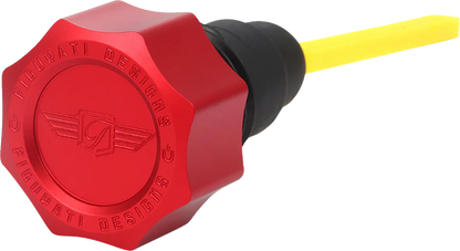 Varilla de nivel de aceite magnética de alto rendimiento - Varilla de nivel de aceite magnética de alto rendimiento - Curva - Roja - Touring/Trike '07-'16