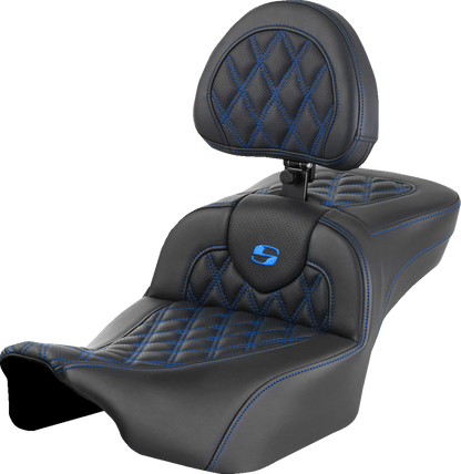 Asiento de alcance extendido Roadsofa™ - Asiento de alcance extendido Roadsofa™ - con respaldo - Costura de celosía - Costura azul - FLTR/FLHX '23-'24