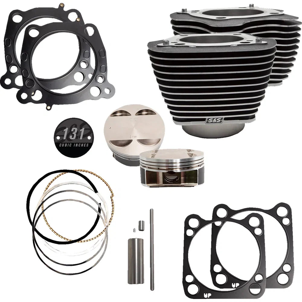 Kit S&S Cycle 131" Hot Set Up® Engine Performance 131" Hot Set Up® 4-5/8" Stroke Wrinkle Black w/Highlight M8