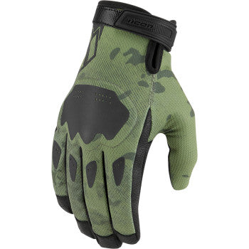 Guantes ICON Hooligan CE Camo - Verdes