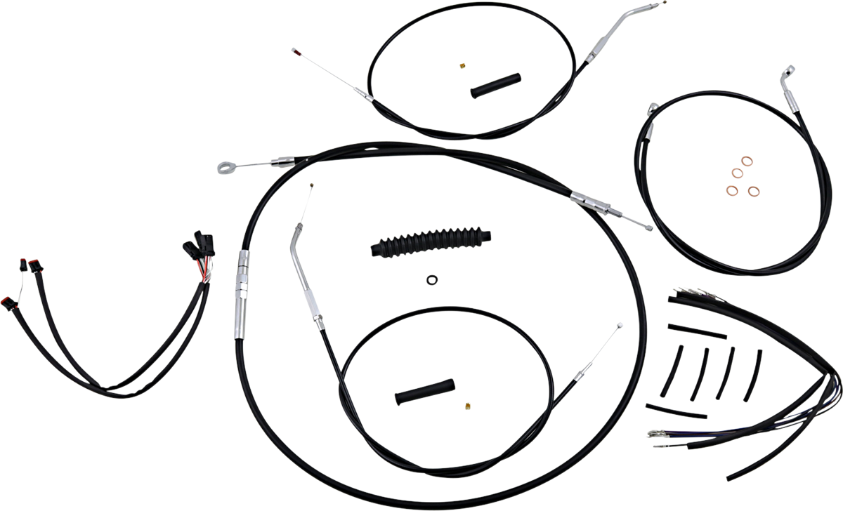 Kit de instalación de manillar XR - Kit de instalación de manillar XR - Colgadores Ape de 14"-16" - Sportster '14-'22 - Negro/Cromo