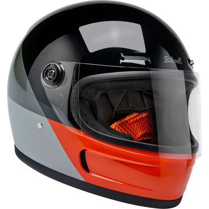 Casco gringo sv intersection negro/naranja/gris
