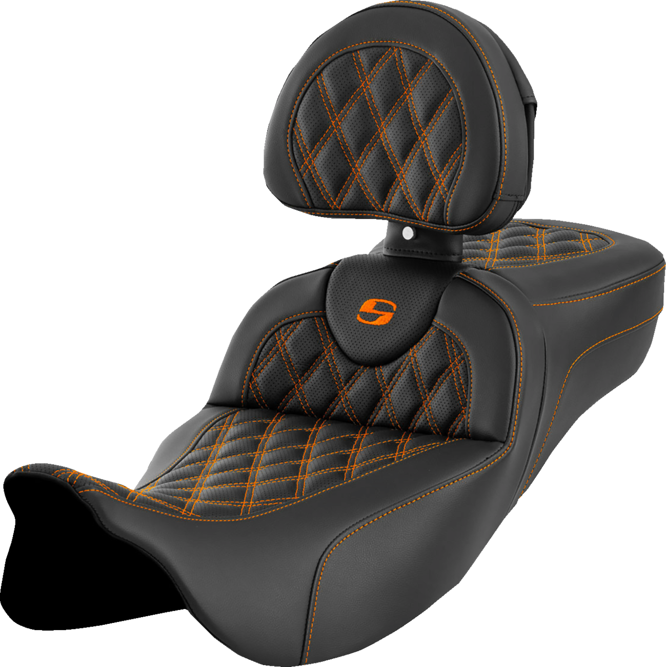 Asiento de alcance extendido Roadsofa™ - Asiento de alcance extendido Roadsofa™ - Costura de celosía - Costura naranja - con respaldo - FL '08-'24