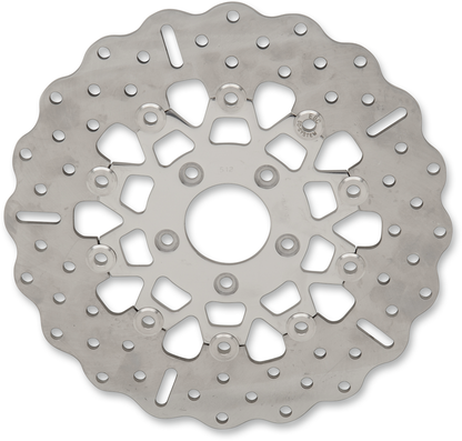 Rotor de freno delantero de acero inoxidable serie FSD para Big Twins - Rotor de freno - Soporte pulido