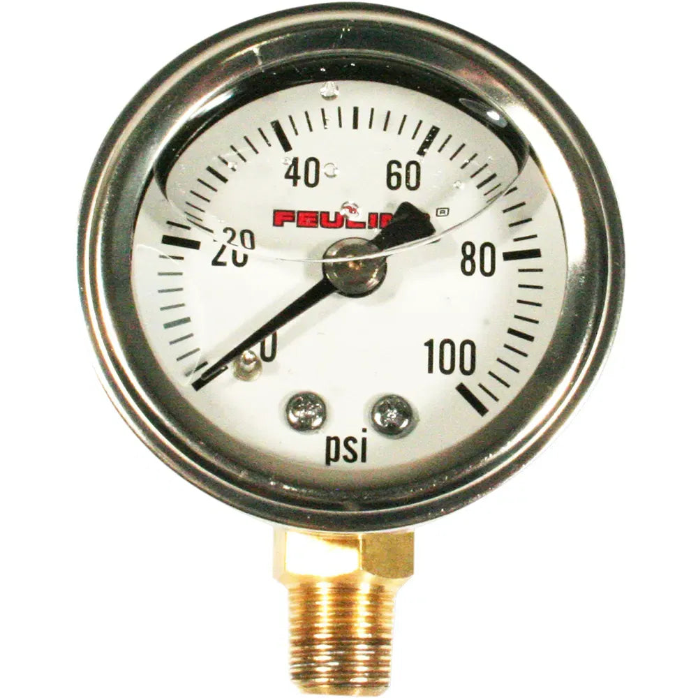 Oil Pressure Gauge - Bottom Port - White Face