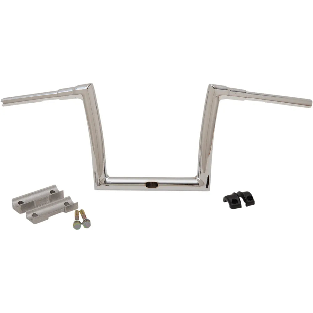 Chrome 1-1/2" Touring Strip Handlebar with 10" Rise