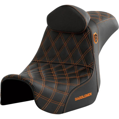 Asiento Pro Series SDC Performance Grip - Asiento Pro Series SDC Performance - con respaldo - Costura naranja - Dyna '06-'17