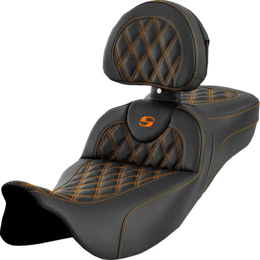 Asiento de alcance extendido Roadsofa™ - Asiento de alcance extendido Roadsofa™ - Costura de celosía - Costura naranja - con respaldo - FL '08-'24