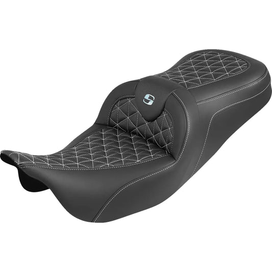 Asiento RoadSofa™ Tri Gripper - Asiento RoadSofa™ Tri Gripper - Alcance estándar - Costura plateada - sin respaldo - FLH/FLT '08-'25