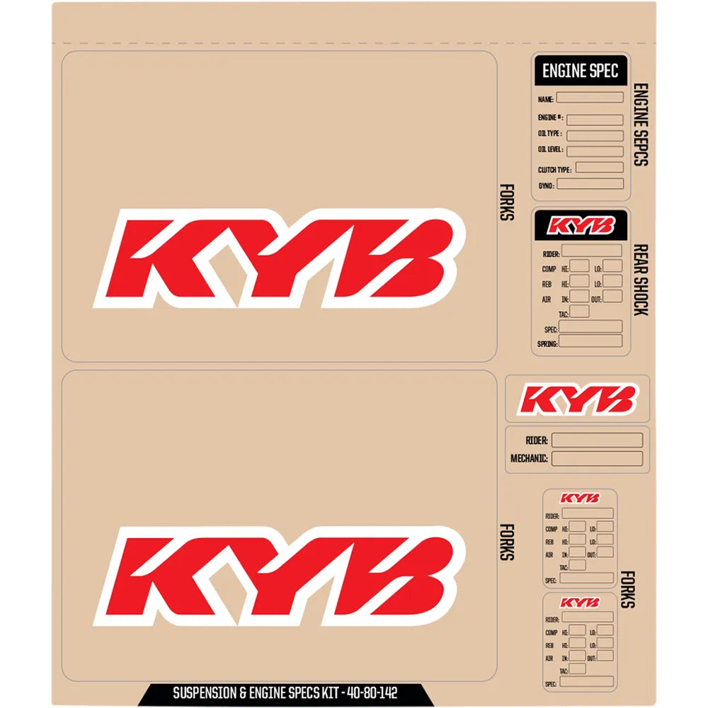 KYB Decal Kit - Red