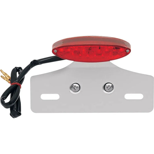 Taillight/License Plate Mount - Cat Eye -Red Lens - Clear LED