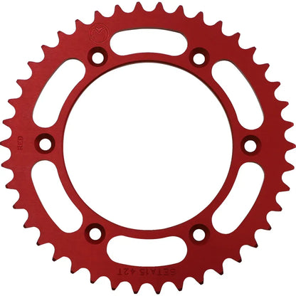 Corona Trasera Aluminio - Corona Trasera - Aluminio - 42 Dientes - Rojo - Beta