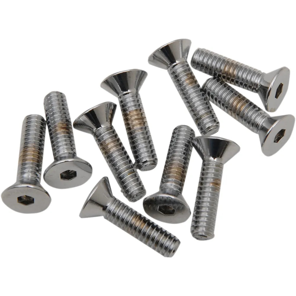 Tornillos allen de cabeza plana 1/4"-20 x 3/4" cromo