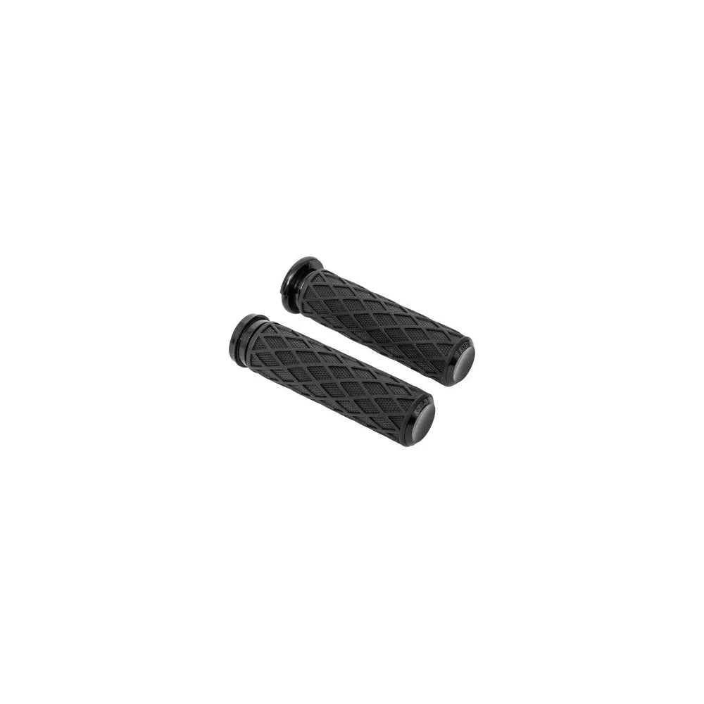 Puños ARLEN NESS Diamante Cable - Negro/Cromo/Dorado - 1"