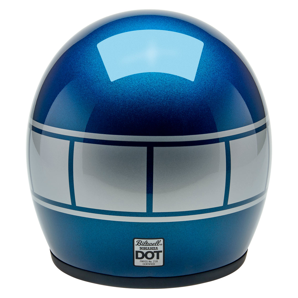 Casco bonanza holeshot azul metálico/plata