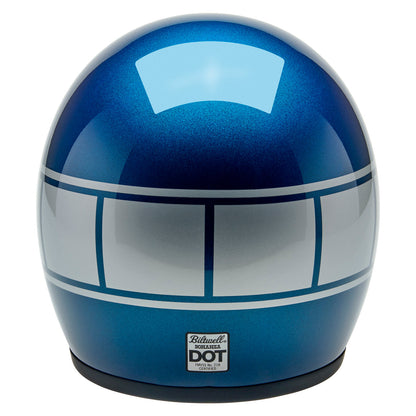Casco bonanza holeshot azul metálico/plata