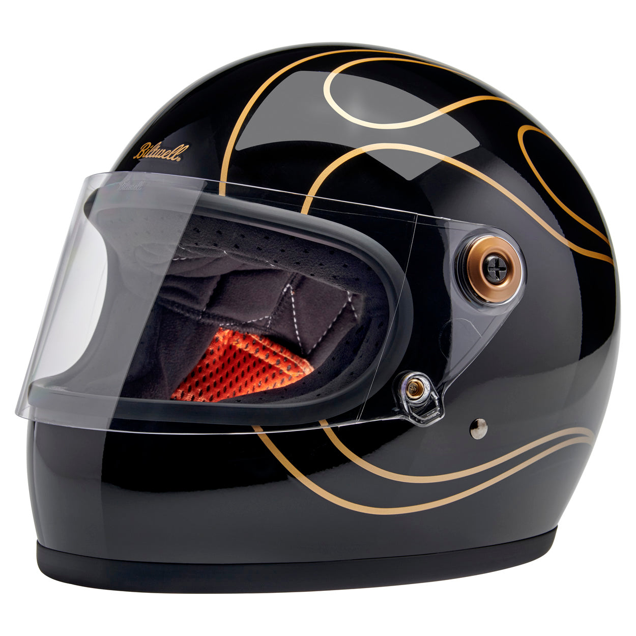 Casco Biltwell Gringo S Flamas - negro