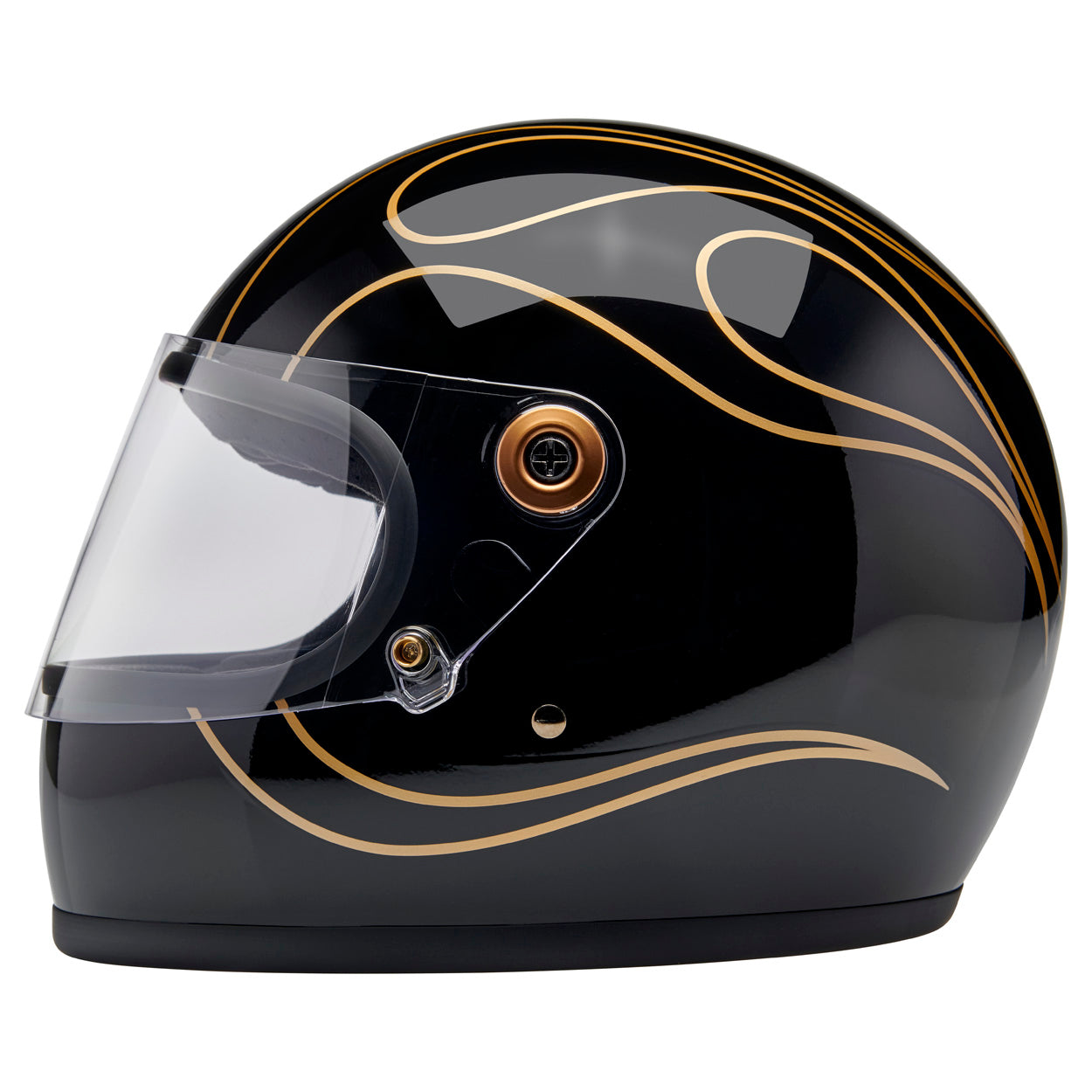 Casco Biltwell Gringo S Flamas - negro