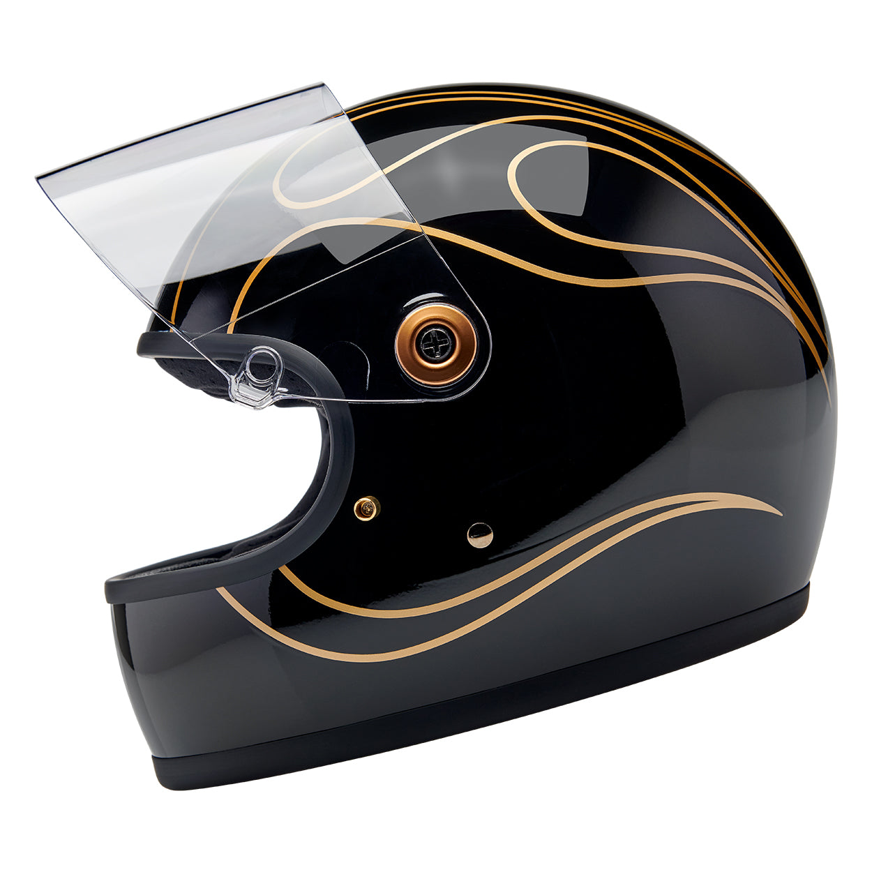 Casco Biltwell Gringo S Flamas - negro